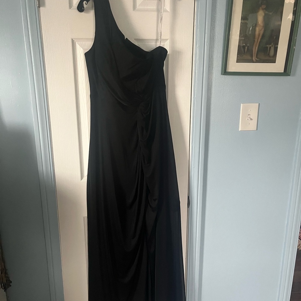 Azazie One-Shoulder Black Dress